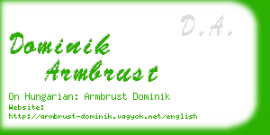 dominik armbrust business card